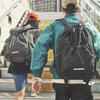 Backpack Nylon Drawstring Sports Travel Bag Simple Solid Color Portable Travel Tennis Bag Breathable and Lightweight