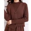 Irregular vest knitted dress two-piece set autumn and winter semi-turtleneck temperament commuter design suit women