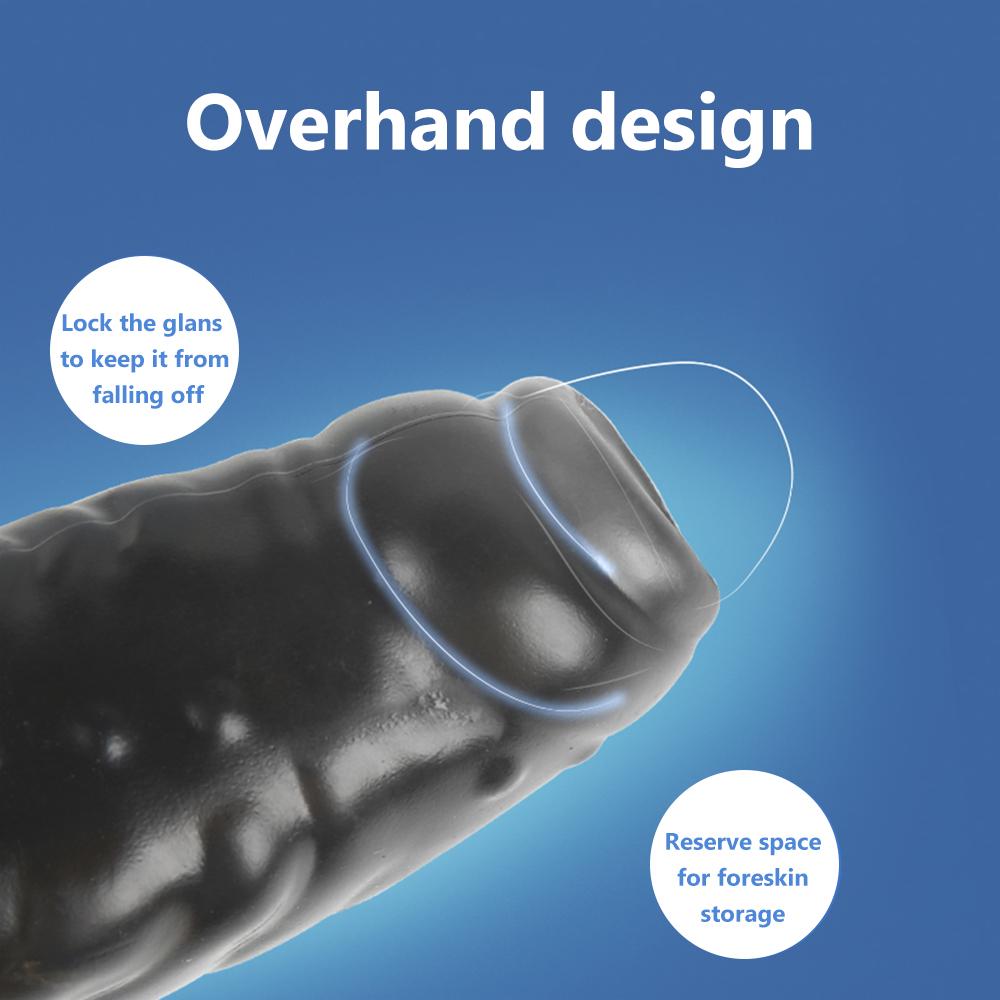Penis Sleeve Enlargement Extender Male Condom Delay Ejaculation Cock Ring Trainer Enlarger Sex Toys for Men Dick Enlargemen