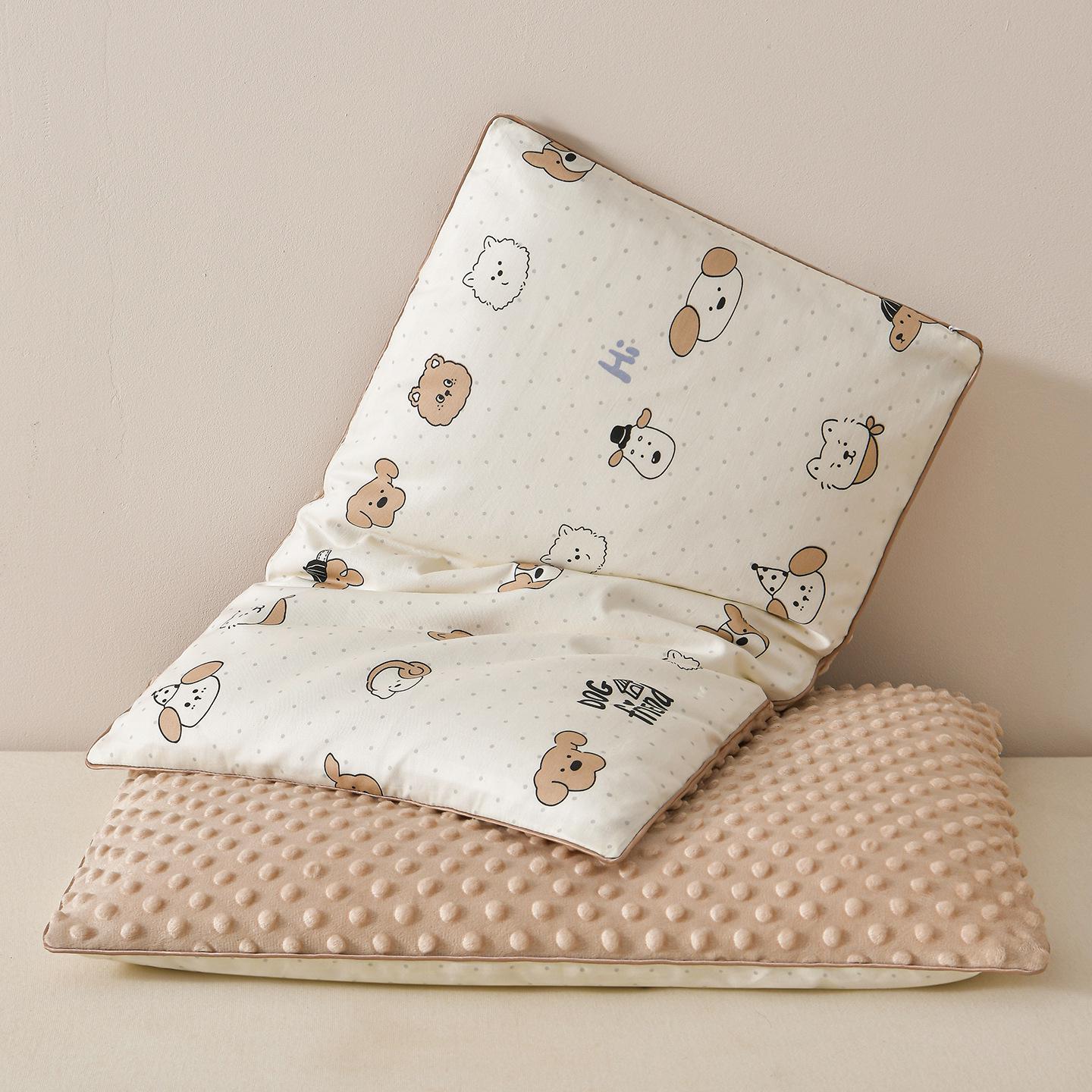 Class A Cotton Baby Sleep Pillow – All-Cotton Neck Support Pillow with Removable Cover for Year-Round Comfort