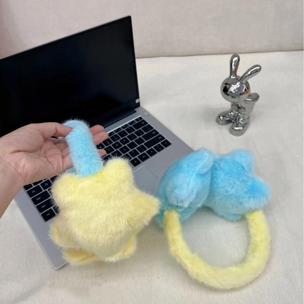 Warmth Contrasting Ear Warmers Fluffy Headset Ear Cover Winter Women's Earmuffs  Outdoor Activities