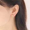 ESTELLE [Official] Women's Silver Earrings with Yellow Gold Plated Cubic Zirconia (Product Code: 0776-0068-0000-0000)