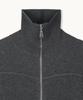 MAKE A TOAST Two-Way Zipper Wool Cardigan (Dark Gray) Mbfsnt004Dg