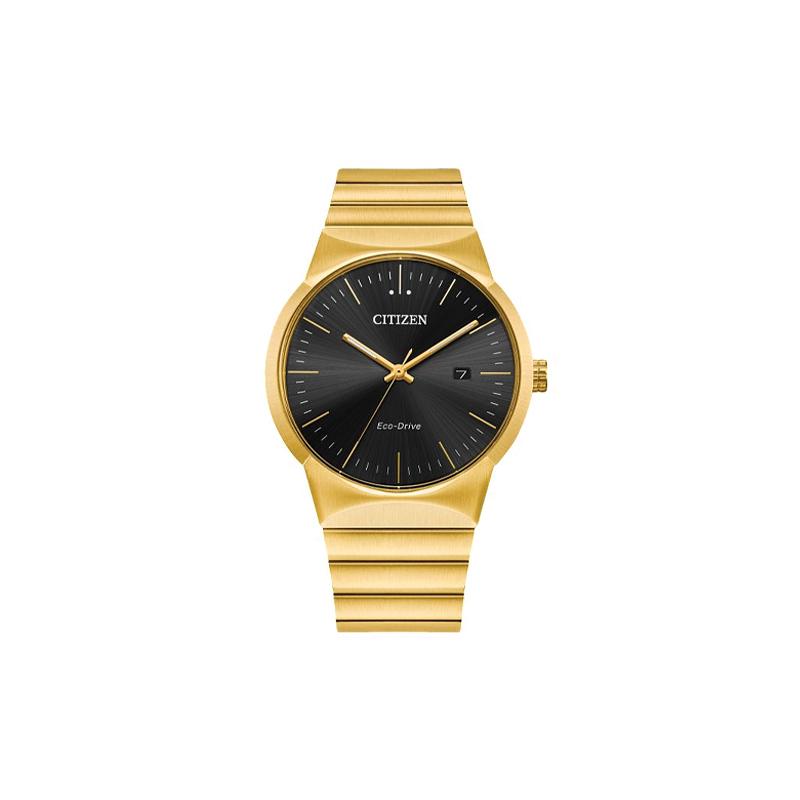 

CITIZEN 30 meters waterproof, solar Quartz, Steel Strap, , same style for men and women, black dial BM7582-56E чорний