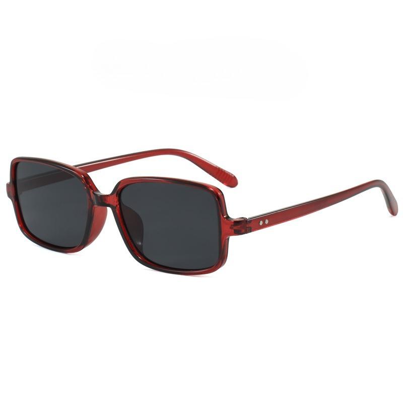 PC Square Frame Sunglasses Fashion Sun Protection for Outdoor Travel Vacation Trendy UV Blocking Lightweight & Durable