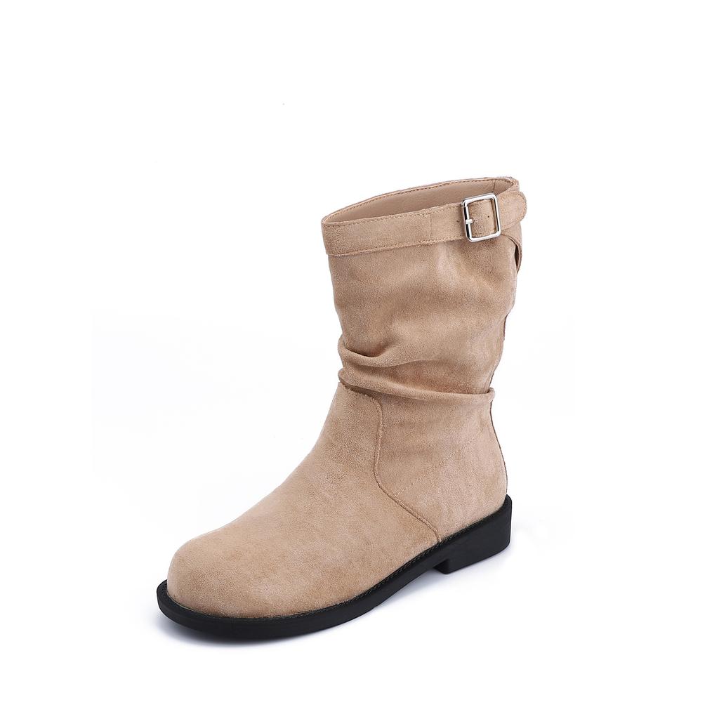Grape Mother Winter New Long Knight Boots Women Wear High-end Piling Boots Women's Casual Style Korean Version Boots