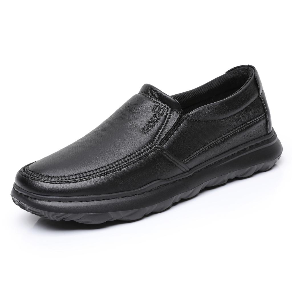 Fashion Men's PU Leather Shoes Formal Dress Loafers Large Size Casual Soft Mens Business Comfortable Non-slip Driving Shoes