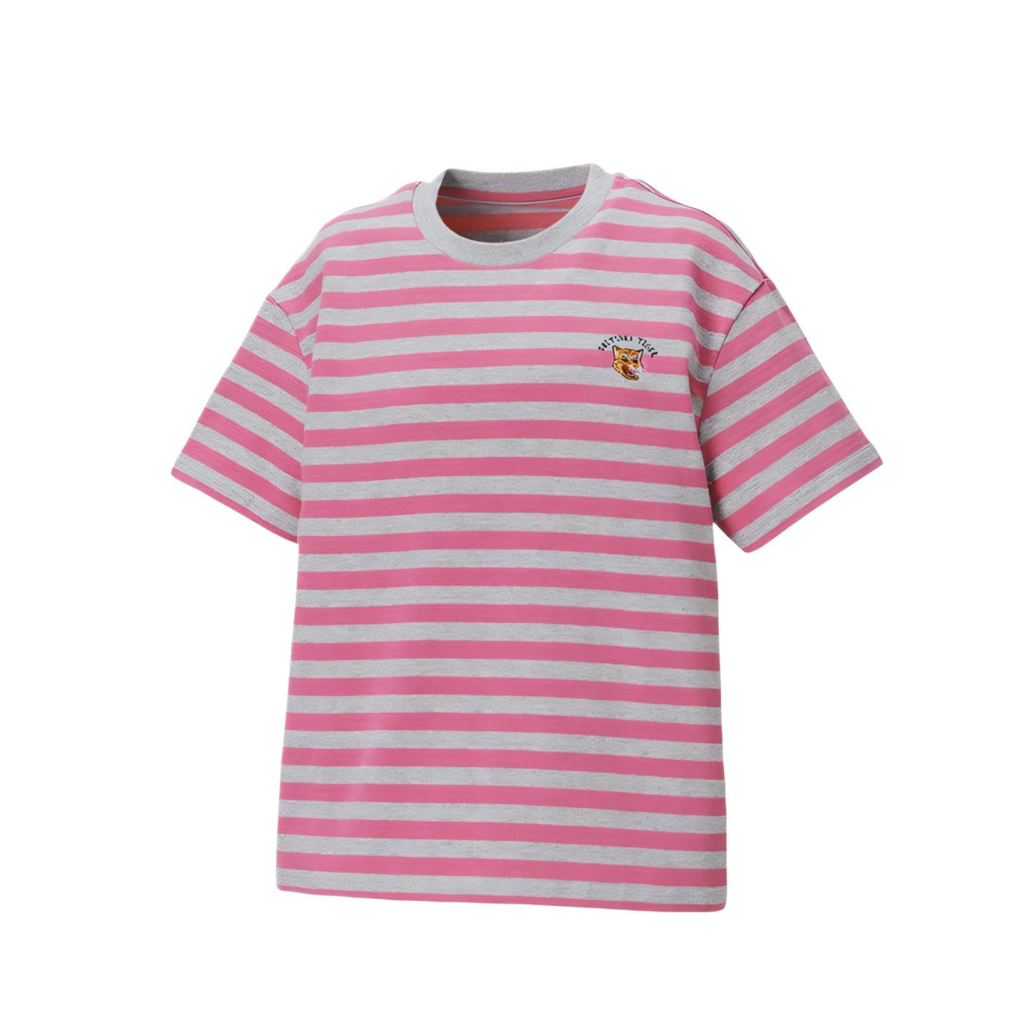 

ONITSUKA TIGER Женская футболка Ws Ss Tee мягкая, удобная, универсальная, с коротким рукавом, со спущенным плечом, топы, розовая 2182B391-020 XL