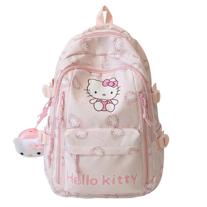 Sac à dos pour enfants à grande capacité avec imprimé mignon transfrontalier pour collège - Sac de voyage léger pour femmes