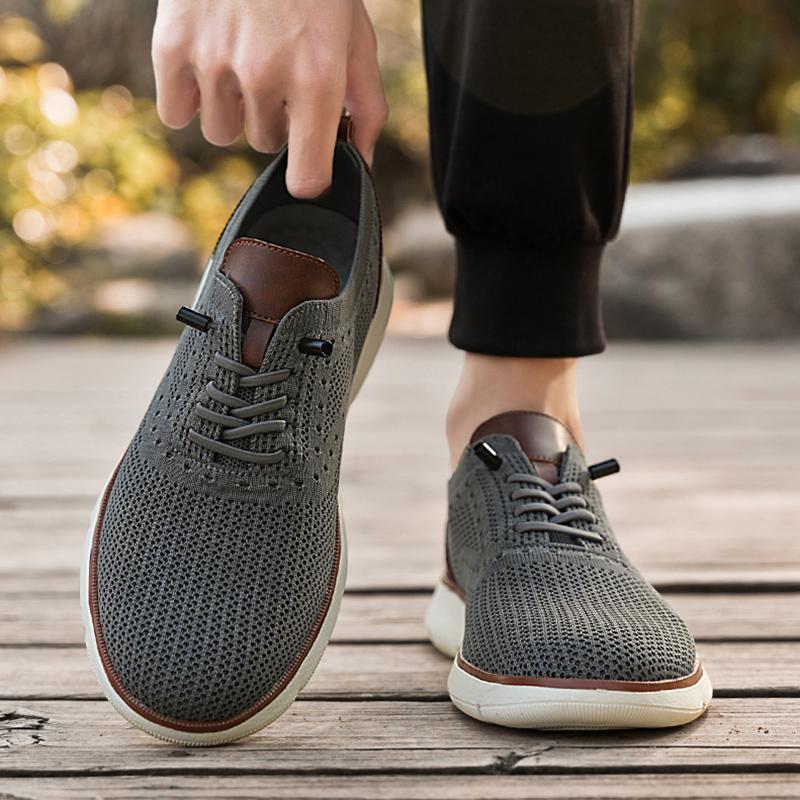 TUINANLE Casual Sneakers for Men Mesh Loafers Driving Shoes Breathable Flats Men Dress Footwear