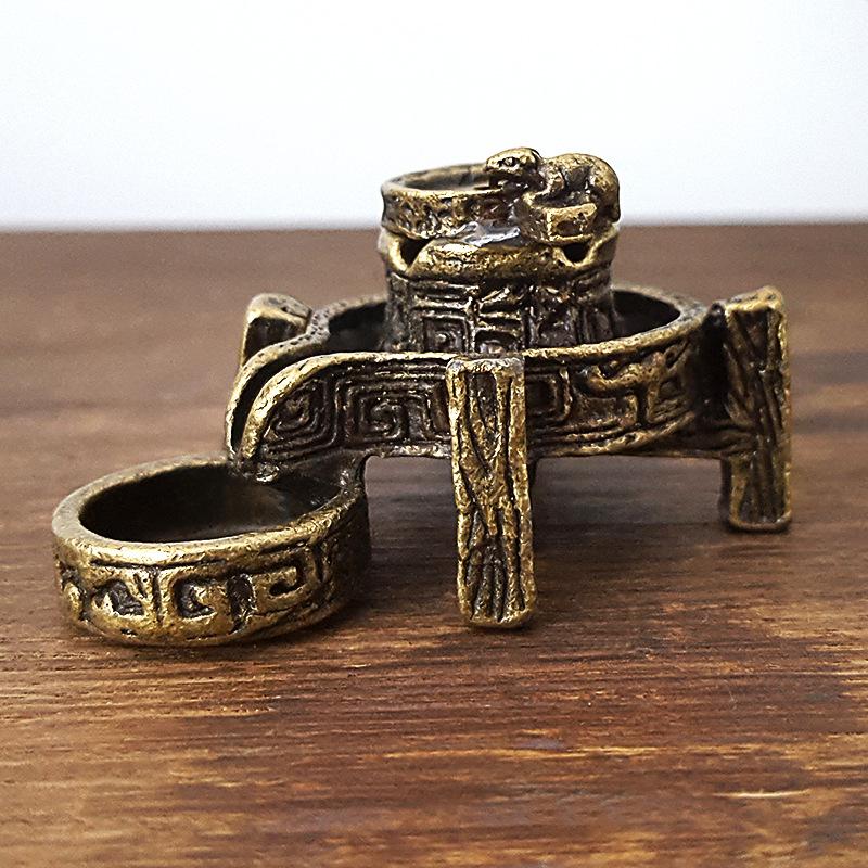 Metal Backflow Incense Holder Waterfall Incense Burner Household Mini Tower Incense Holder Tea Ceremony Antique Small Ornaments