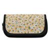 Pencil Case Spacious Storage 300D Polyester Metal Zipper with Double Compartments for Pens Ruler Scissors Accessories for Students