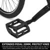Bike Pedal Extenders, Black Steel Bicycle Pedal Adapter Extended Fit 9/16 inch Spindle Pedals Bike, Extend by 20mm/0.79in Threaded Pedal, 1 Pair,