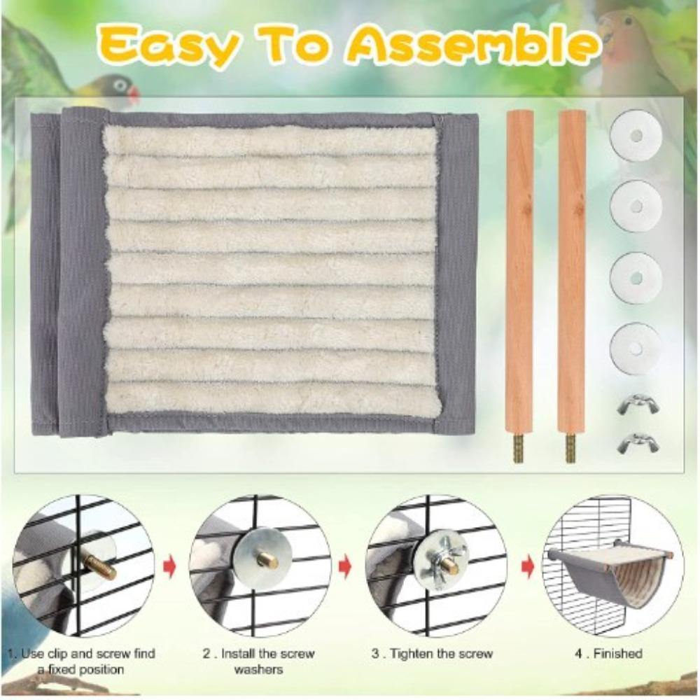 Warmer Pet Bird Parrot Cages Removable Warm Hammock Small Animal Bed Hamster Nest  Winter