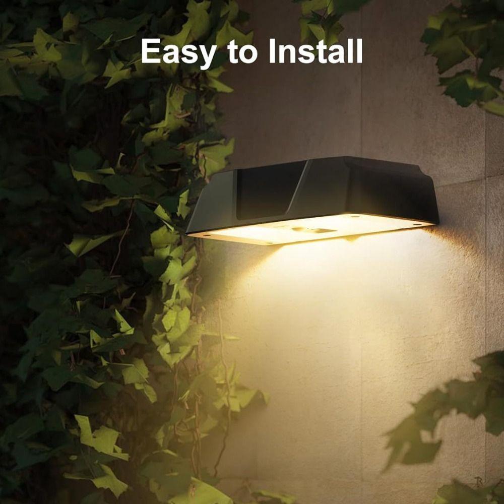 Waterproof Solar Powered Wall Lights IP Waterproof Decorative Solar Outdoor Wall Lamp Rustproof Ambient Lighting