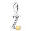 925 Silver Gold A-Z Alphabet 26 Letters Charms Bead Pendant Fit Bracelet Bangle Necklace Jewelry For Women Man