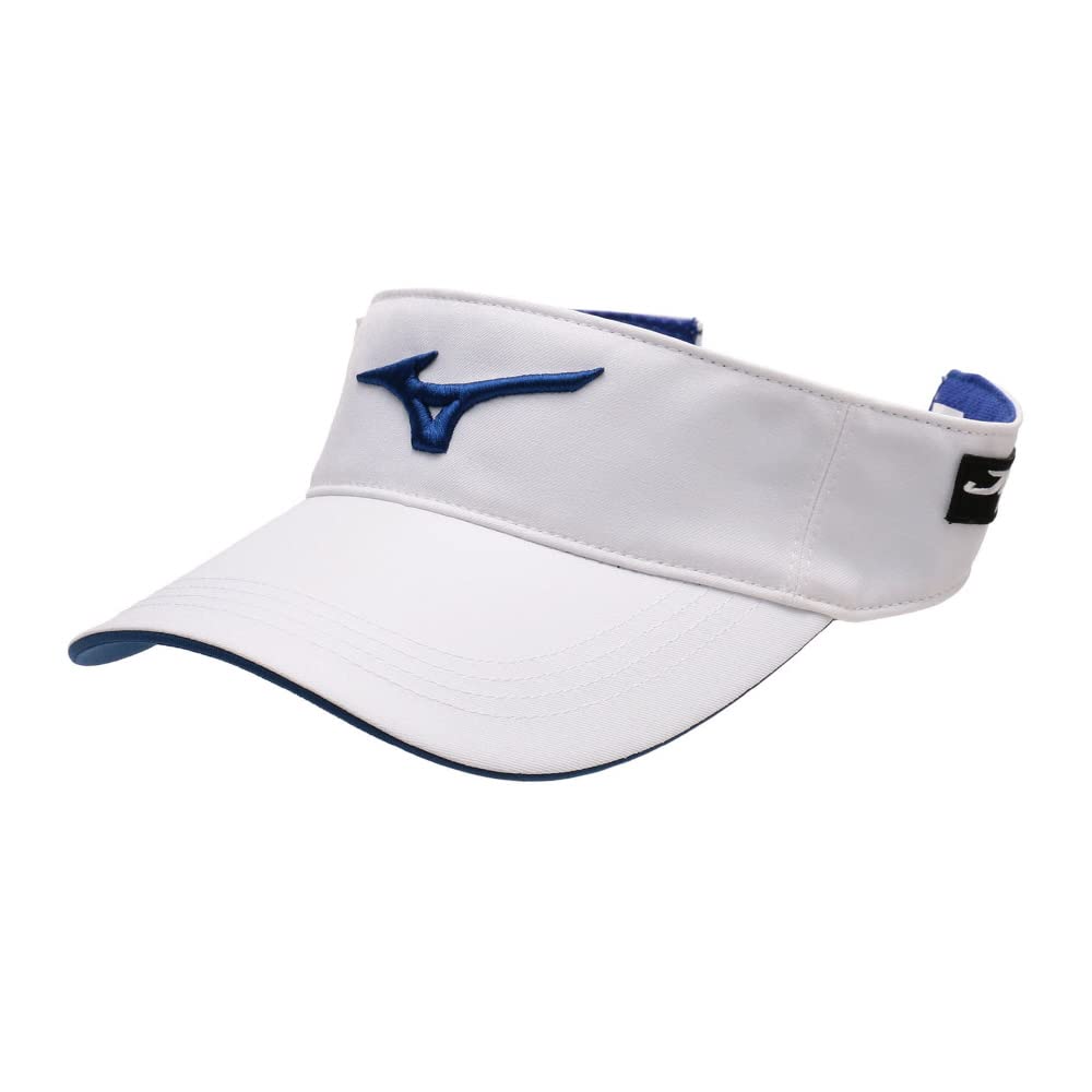 

Mizuno Golf Wear Logo Tour Visor Adjustable Golf Cap E2MWA021 One Size Fits All Men s White/Blue
