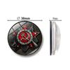 Cccp  Soviet Army Red Star Brooches Pin Glass Cabochon Art Round  Badges Logo Collarpins Jewelry For Friends Gift