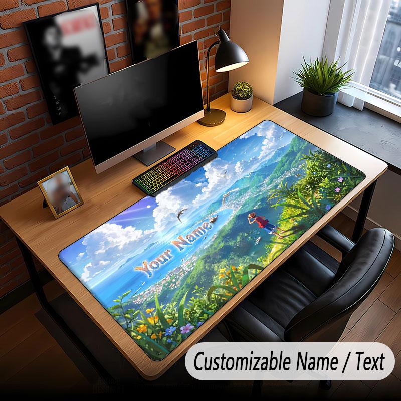 Benutzerdefiniertes Erweitertes Mauspads, One Piece Gaming Schreibtischmatte Für Home Office Desktop Dekoration