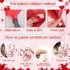Link LOVE Letter Foil Balloon with Heart Balloons and Petals For Wedding Valentine's Day Anniversary Birthday Party Decoration