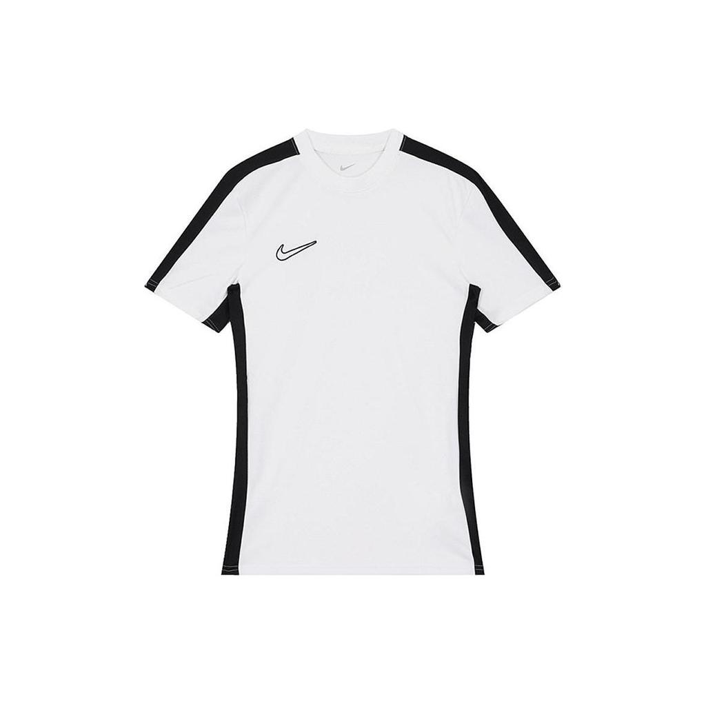 Nike Striped Logo Print Crew Neck Casual Short Sleeve T-Shirt Men Tops White DV9751-100