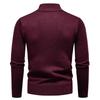 Autumn Winter Men's Casual Pullover Sweater Half Zipper Stand Collar Knitted Pullovers Men Geometric Fashion Warm Knit Sweaters