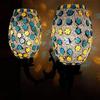 Double Dome Glass Wall Lamp for Living Home Decoration Turkish Lamp (multicolur, Bulb Not Included