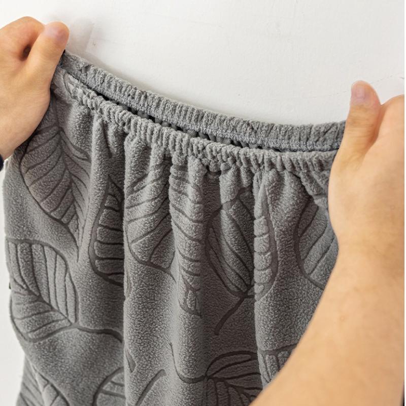 Jacquard Chair Cover Small Leaf Pattern Dustproof Non-Slip Wear-Resistant Elastic Seat Cover Computer Room Gaming Seat Protector