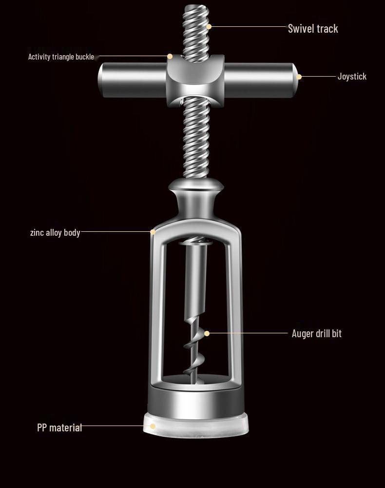 Zinc Alloy Red Wine Corkscrew Bottle Opener