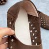 Choule 2024 Handmade Retro Leather Women's Cutout Sandals with Soft Sole