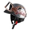 Cycking Japanese Vintage Half Helmet Open Motorcycle Helmet Scooter Skateboarding Unisex Common Muffler