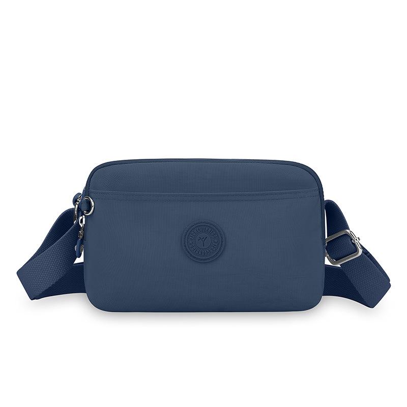 Nylonová crossbody taška s více kapsami, dámská lehká malá taška přes rameno