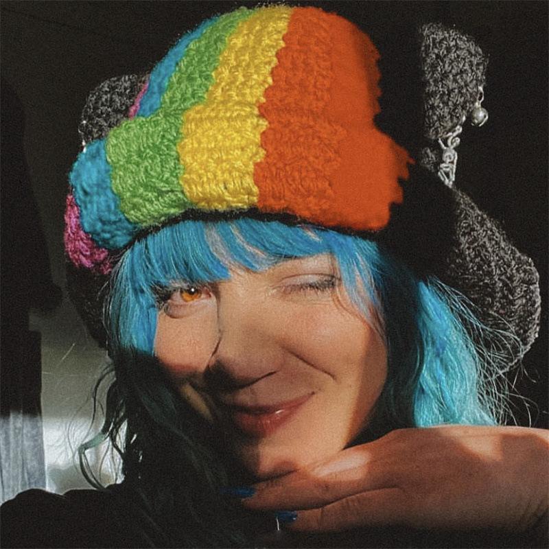 Neu Handgemachte Gehäkelte Elfenmütze Elfenmütze Eltern-kind-mütze