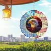 Vintage Patriotic Wind Spinner Outdoor Decor 10 Inch 2D Hanging Kinetic Yard Art for Garden Housewarming Gift Laser Cut Metal Geometric Pattern