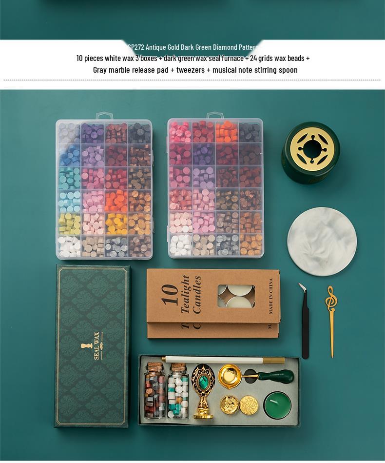 Creative Sealing Wax Stamp Set with Wax Granules – Perfect Gift for Teachers, Classmates, or Special Occasions