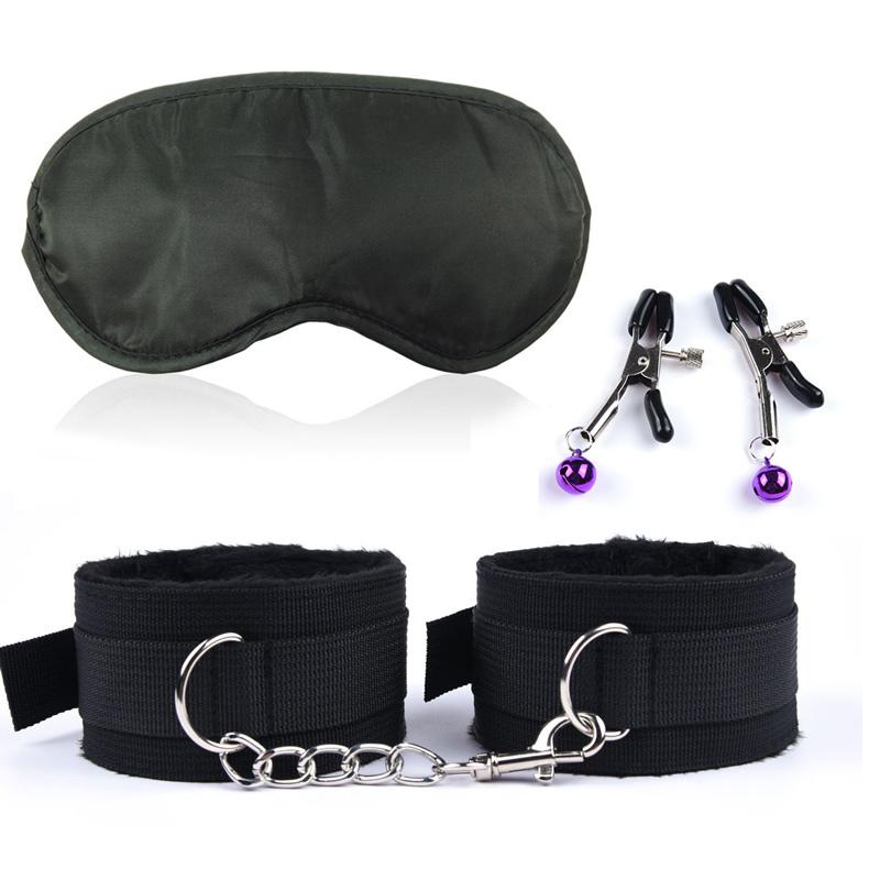Adult Sex Products Erotic Bondage Bed Games Bdsm Sex Bondage Set Women Handcuffs Ankle Cuff Restraints Sex Toys For Couples