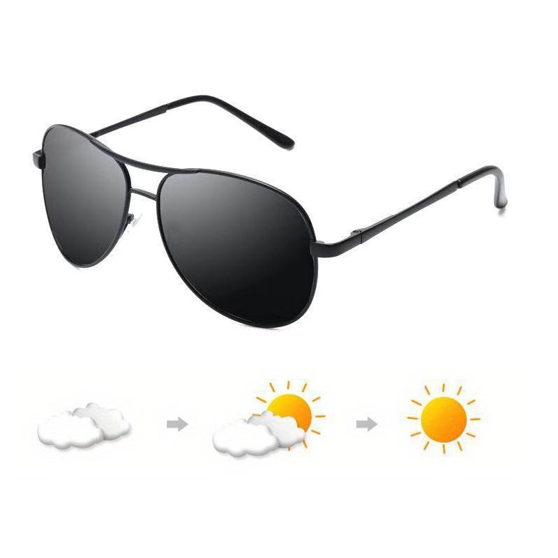 Fashion Photochromic Sunglasses Driving Discoloured Lens Glasses Male Spring Leg Sun Glasses Vision Non Polarized Glasses
