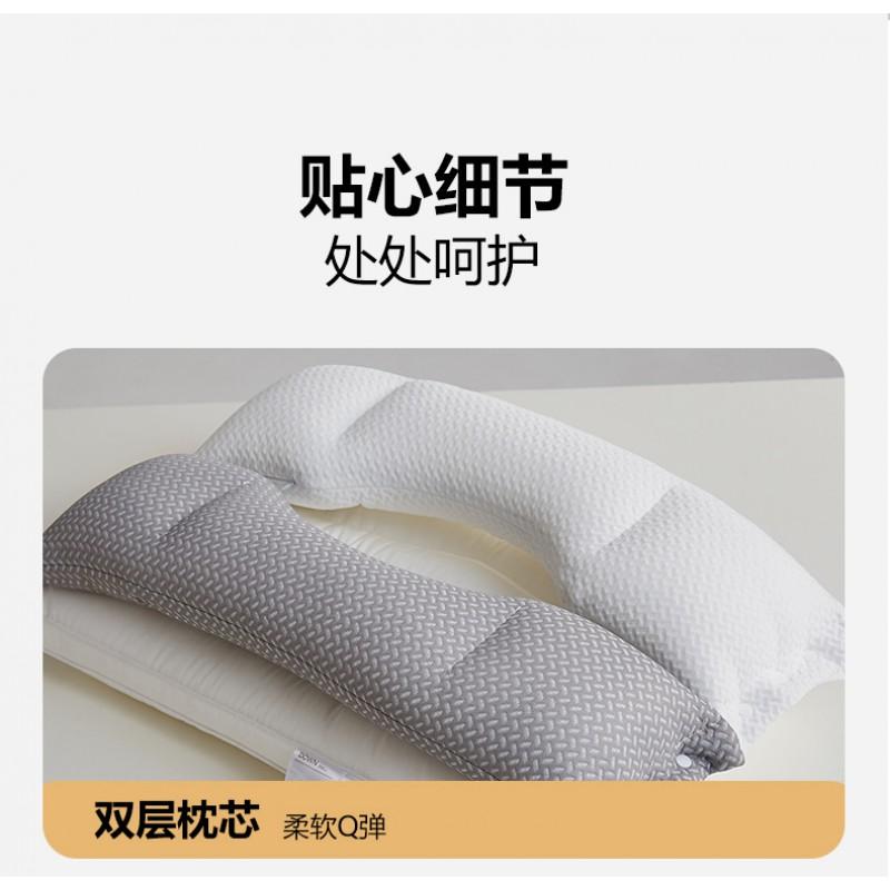 Orthopedic Cervical Support Pillow With O-Shaped Neck Cradle Dual-Layer Memory Foam Side Back Sleepers