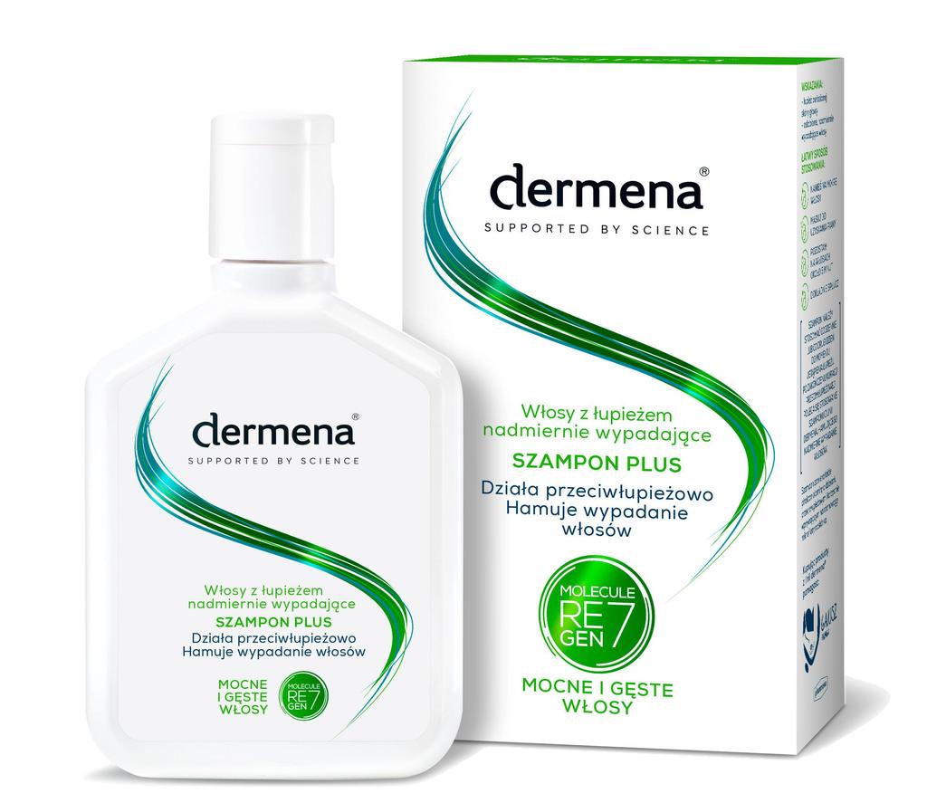 Dermena Plus Anti-Dandruff Shampoo – 200ml | Dermatological Care for Dry, Brittle Hair with Split Ends | Made in Poland