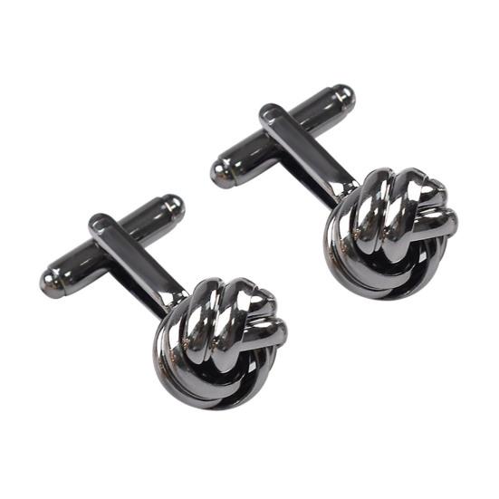 

1 Pair Cufflinks Polished Smooth Surface Twist Shape Men Suit Shirt Cufflinks Tuxedo Shirt Accessories Business Evening Party Wear чорний