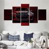 5 Pièces Affiche d'Art sur Toile Décoration Voiture RS6 Peinture Murale Salon Impression Chambre à Coucher Décoration Modulaire Maison