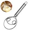1 Stück Dänischer Teigschläger Edelstahl Teigschläger Eimixer Küche Hand Eimixer Schneebesen Perfekt für Brot Gebäck Backwerkzeuge