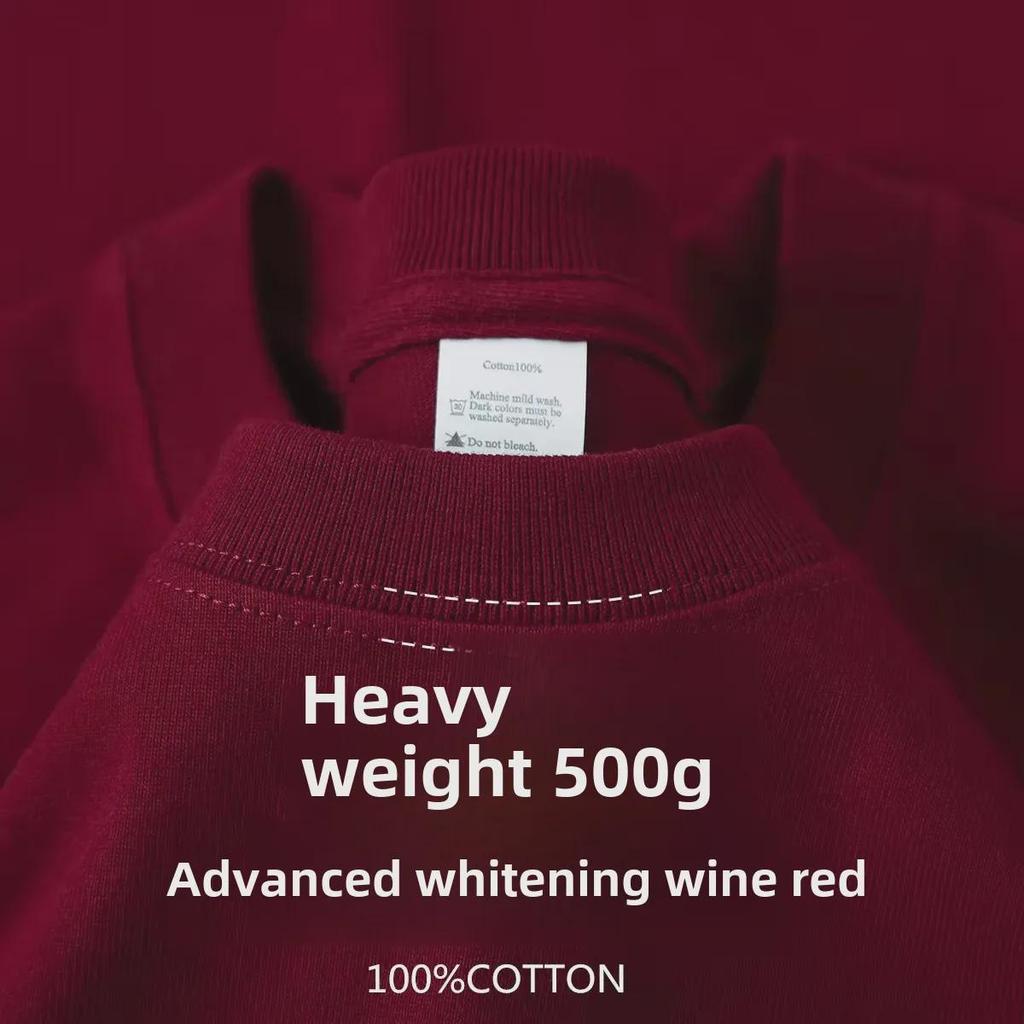 Unisex Heavyweight Khaki Cotton Drop Shoulder Short-Sleeve T-Shirt