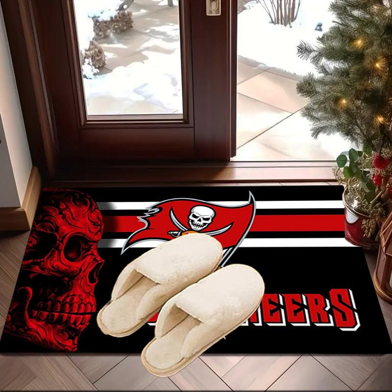 Tampa Bay Buccaneers Helm Bereichsteppich für Büro, Stuhlmatte, Dekorativer Teppich Wohnzimmer Matte, Große Größe Fan Geschenke Weihnachtsgeschenke