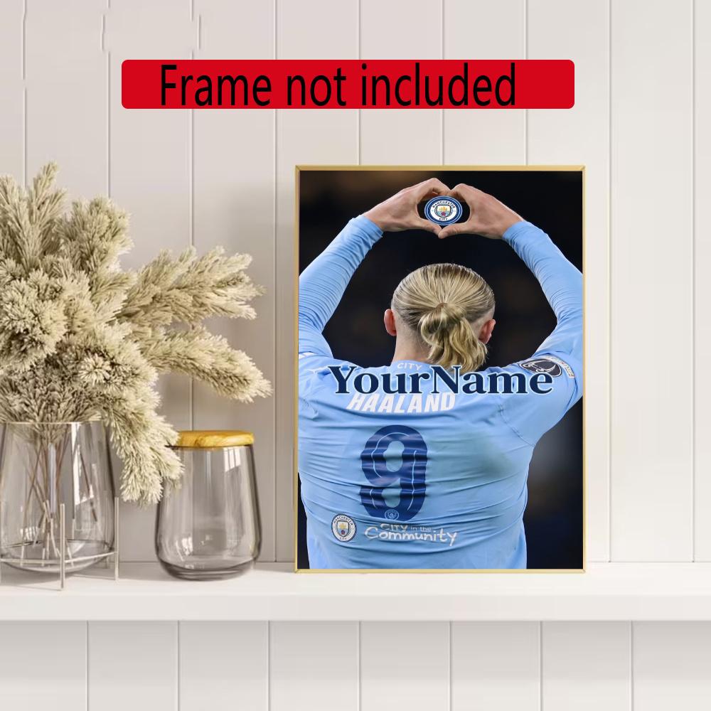 Haaland Customize Your Name Diamond Painting Round Diamond Diy Frameless Holiday Artwork Suitable For Home Office Wall Decoration