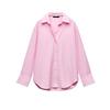 Spring New Women's Clothing Stripes Oxford Long Sleeves Lapel Minimalist Loose Shirt 8741049 2350736