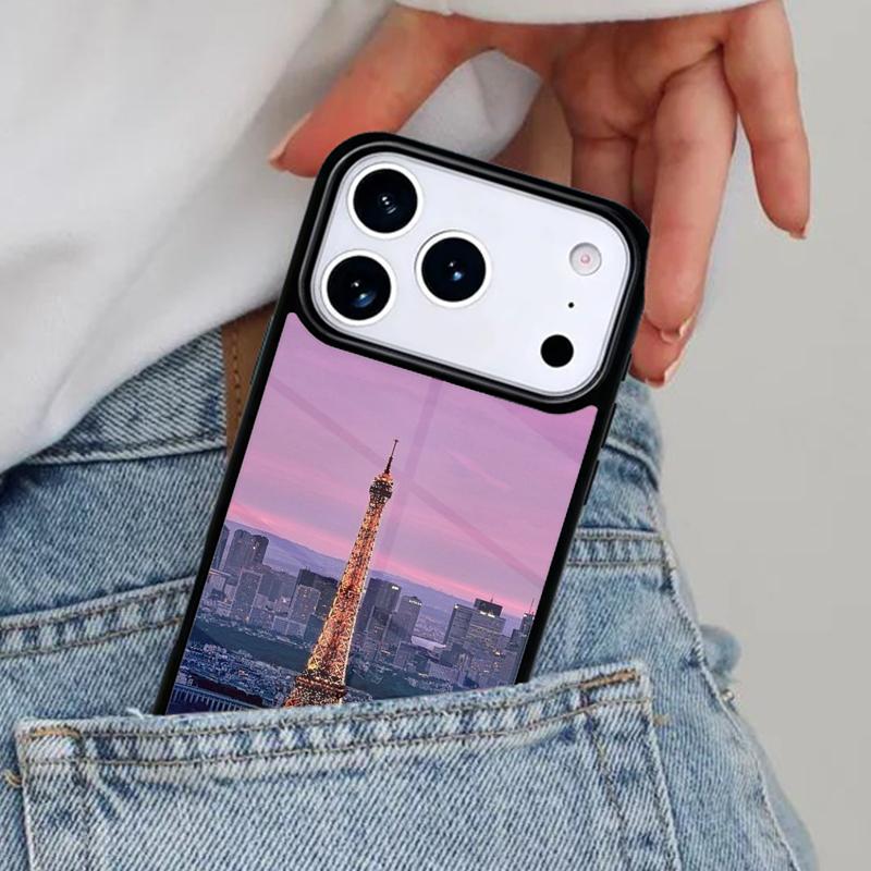 Romantic Paris Eiffel ToweR Phone Case for iPhone 17ProMax 12 13 14 15 16e 17 Pro Max Plus Air Cover
