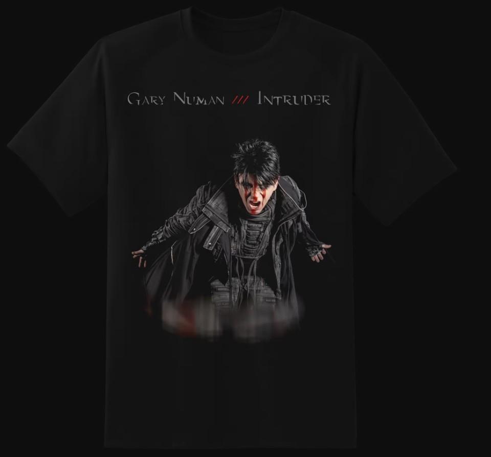 Intruder T-Shirt on Gary Numan Black unisex Black Unisex Shirt E481 XXXL