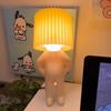 1/2pcs Creative Naughty Boy Table Lamp Unique LED Pleats Reading Lights Desk Bedroom Bedside Decor Night Light Children's Gift