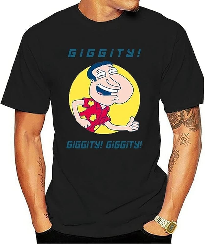 Button Down Shirts Men Family Glenn Quagmire Giggity O Neck Short Sleeve Tee S чёрный